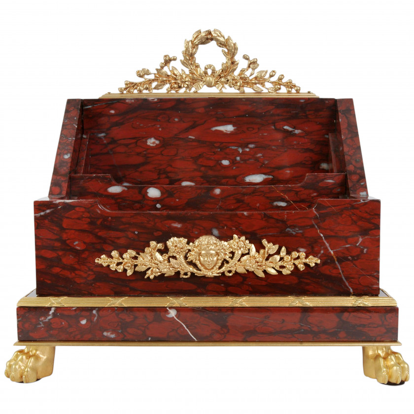 Marble and Gilt-Bronze Desk Set