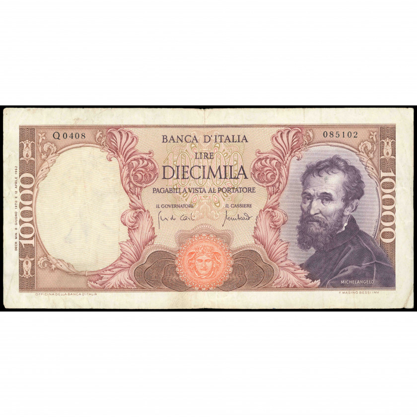10000 Лир, Италия, 1970 (F), Pick 97e