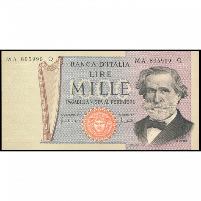 1000 Lire, Italy, 1969 (UNC), Pick 101a