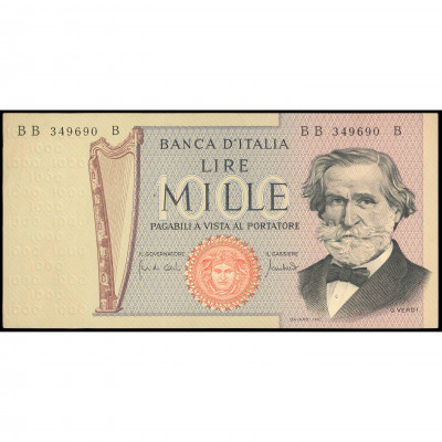 1000 Lire, Italy, 1971 (VF), Pick 101b