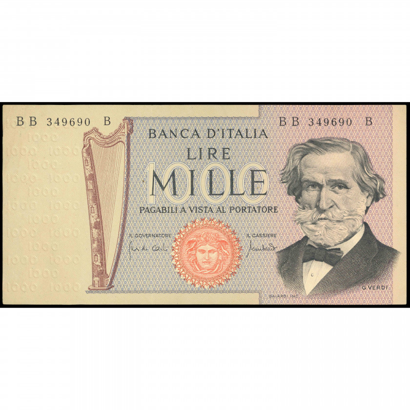 1000 Lire, Italy, 1971 (VF), Pick 101b