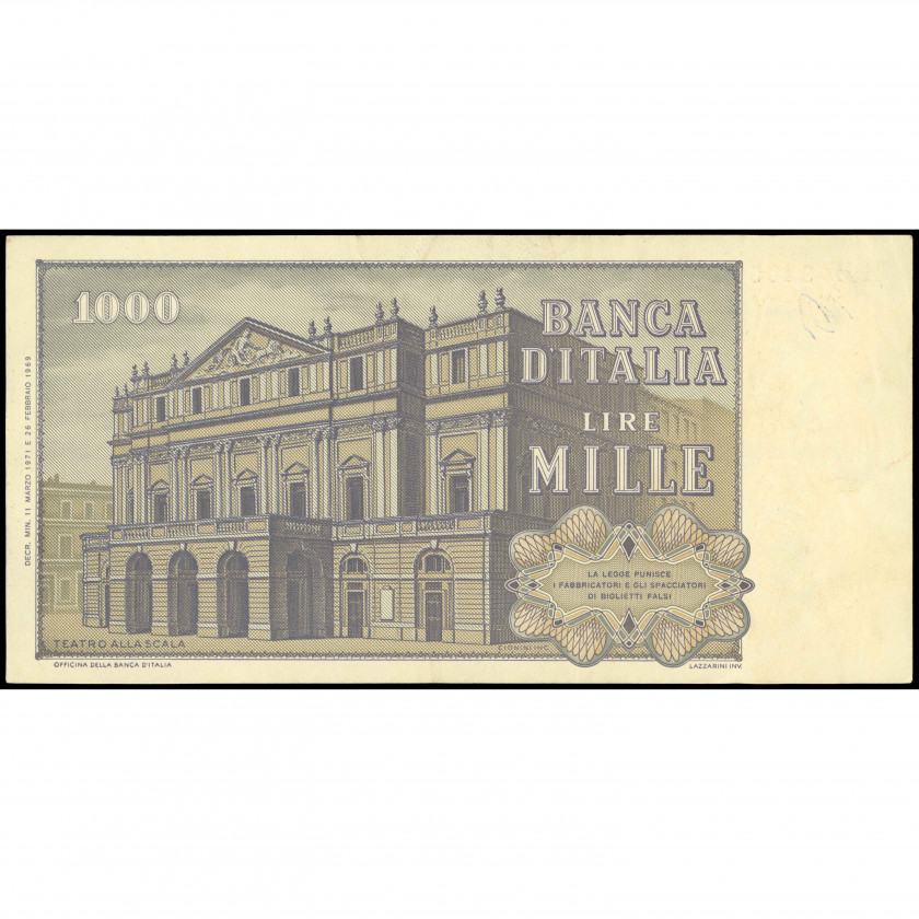 1000 Lire, Italy, 1971 (VF), Pick 101b