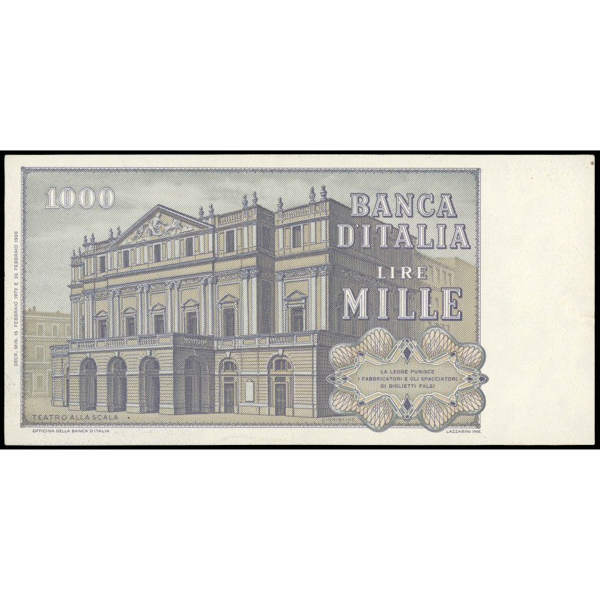 1000 Lire, Italy, 1973 (XF), Pick 101c