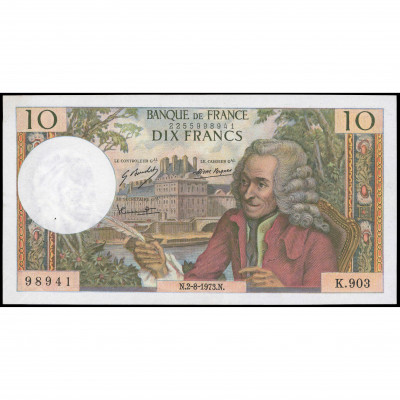 10 Franku, Francija, 1973 (VF+), Pick 147d