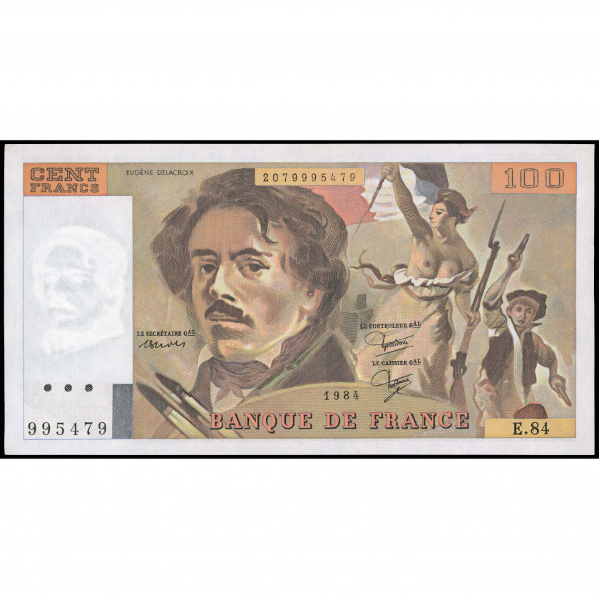 100 Francs, France, 1984 (AU), Pick 154b
