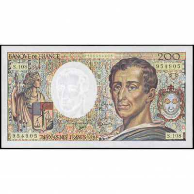 200 Francs, France, 1992 (AU), Pick 155e