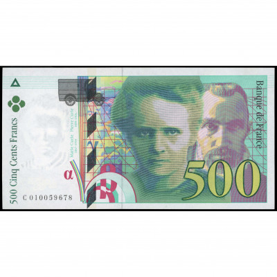 500 Francs, France, 1994 (AU), Pick 160a
