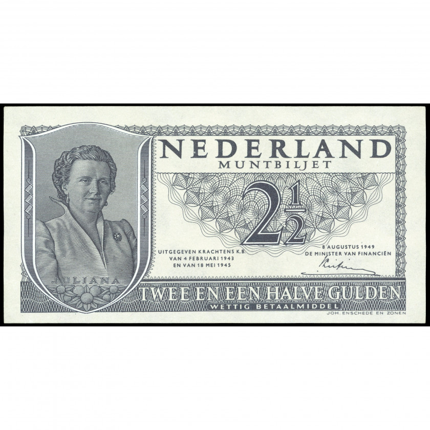 2 ½ Gulden, Netherlands, 1949 (AU), Pick 73