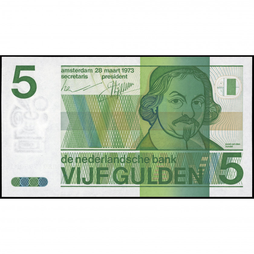 5 Гульденов, Нидерланды, 1973 (UNC), Pick 95a
