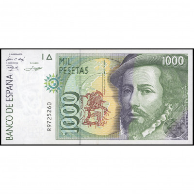 1000 Pesetas, Spain, 1992 (1996) (AU), Pick 1...