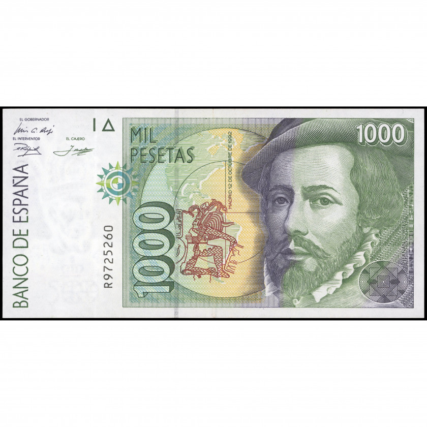 1000 Pesetas, Spain, 1992 (1996) (AU), Pick 163