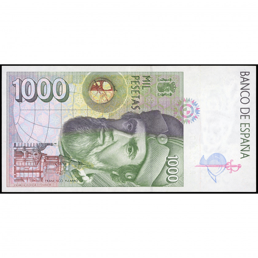 1000 Pesetas, Spain, 1992 (1996) (AU), Pick 163