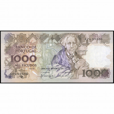 1000 Escudos, Portugal, 1987 (UNC), Pick 181c