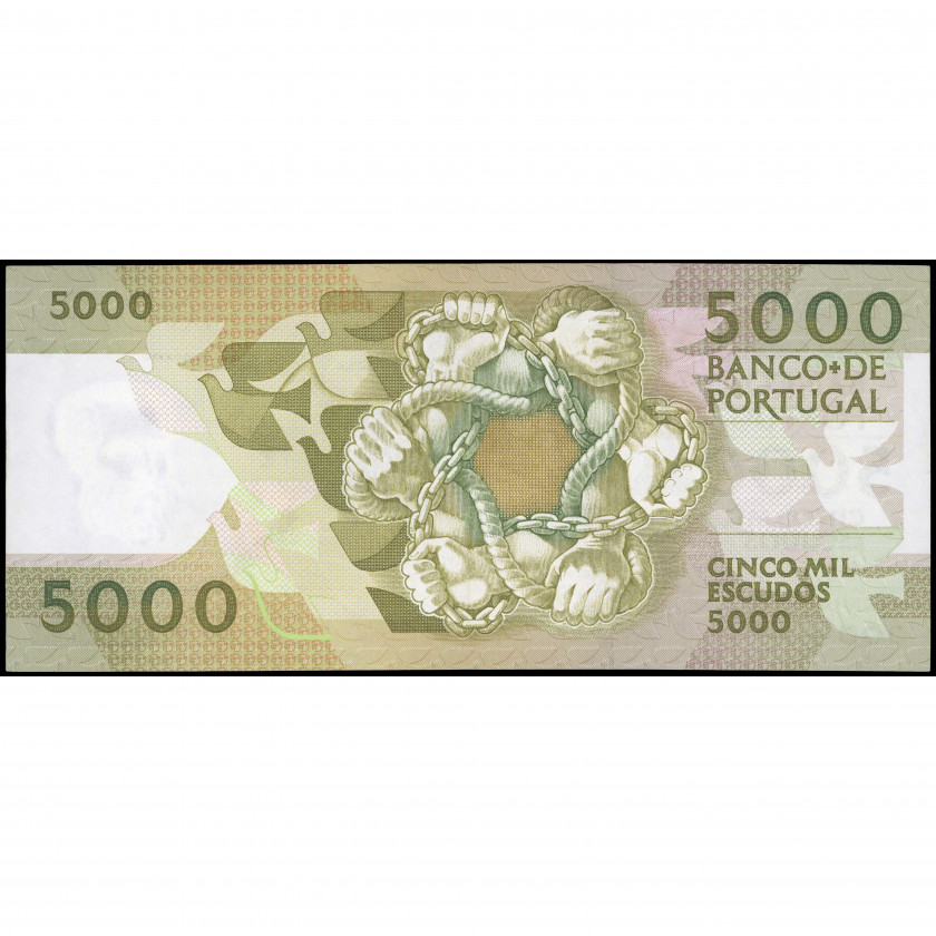 5000 Escudos, Portugal, 1987 (AU), Pick 183a