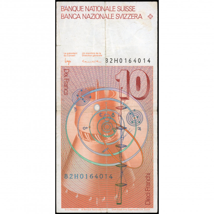 10 Franku, Šveice, 1982 (F), Pick 53d
