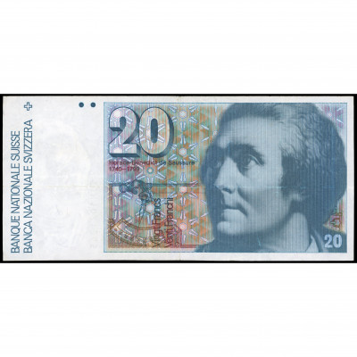 20 Franken, Switzerland, 1990 (VF), Pick 55i