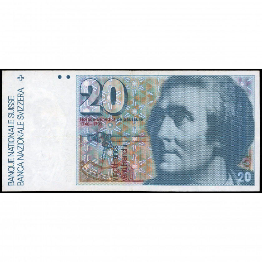 20 Франков, Швейцария, 1990 (VF), Pick 55i