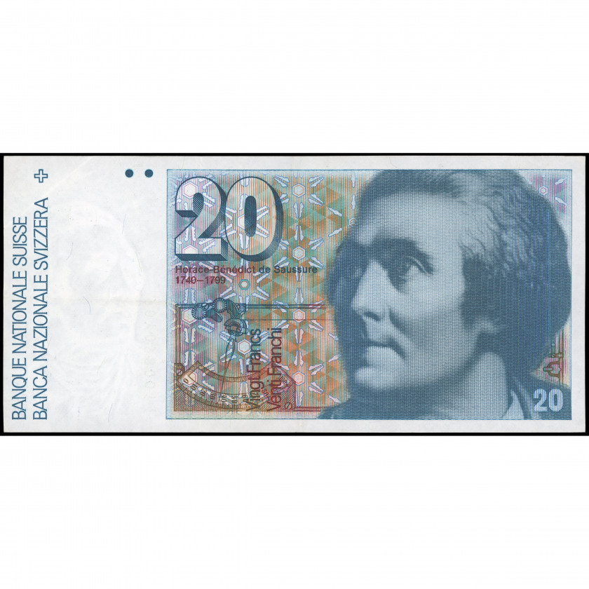 20 Franku, Šveice, 1990 (XF), Pick 55i