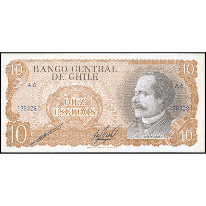 10 Escudos, Chile, 1974 (UNC), Pick 143