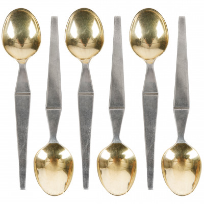 Set of silver coffee spoons, 6 pcs.