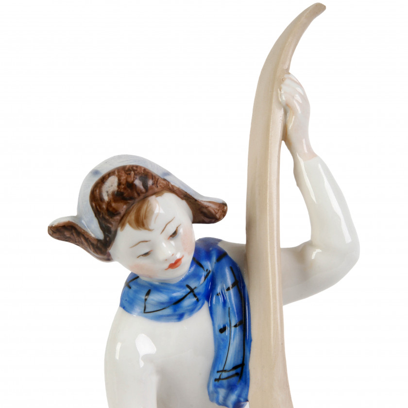 Porcelain figure "Skier"