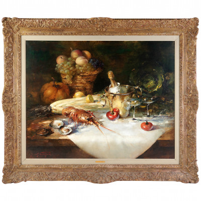 Glezna "Klusā daba ar omāru"