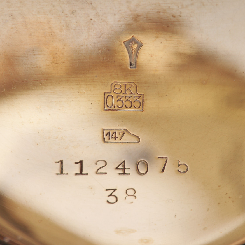 Zelta kabatas pulkstenis "Record Watch Company"