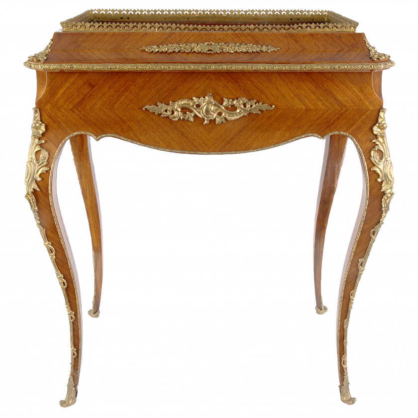 Rosewood jardiniere with bronze overlays