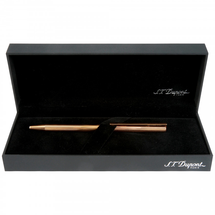 Ручка "S.T. DuPont Paris Classique 45425N Lines Pink Gold Ball Pen"