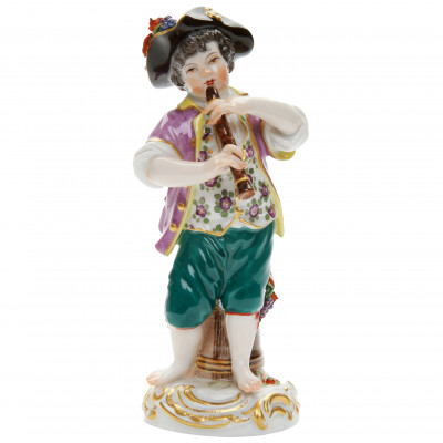 Porcelāna figūra "Dārznieks zēns ar flautu"