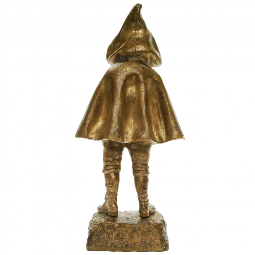 Bronze figure "Boy in a raincoat"