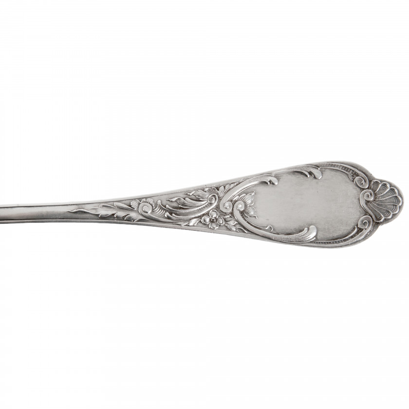 Silver soup ladle