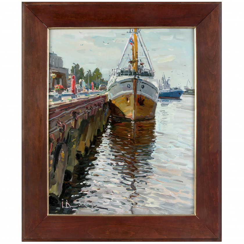 Painting "Near the pier, Liepaja"
