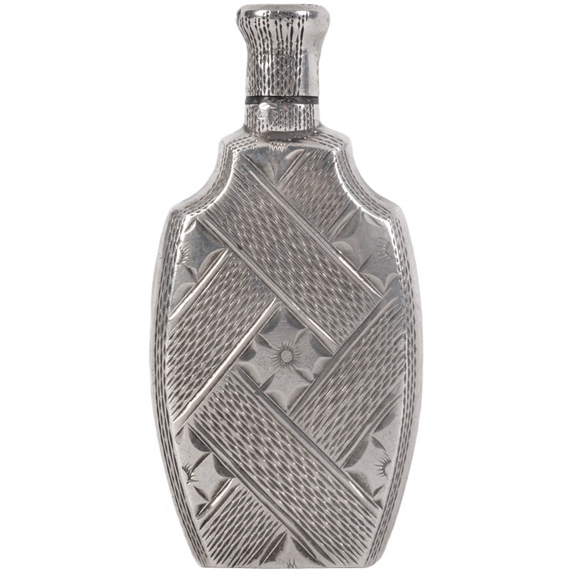 Silver perfume bottle