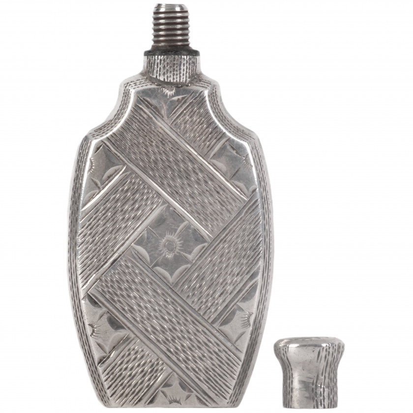 Silver perfume bottle