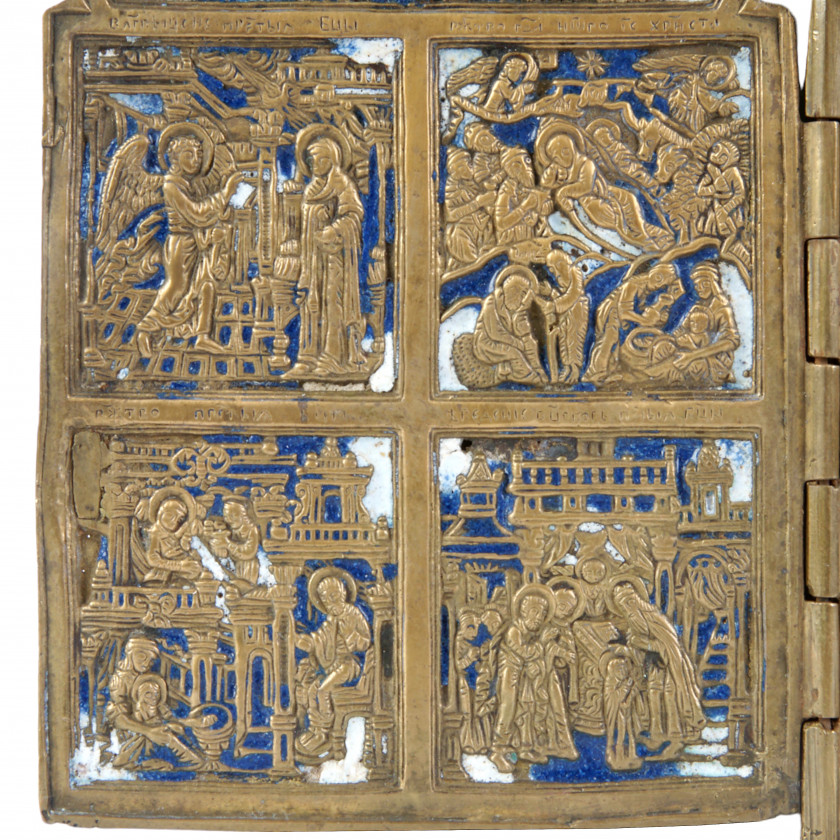 Four-panel icon "Great Feasts"