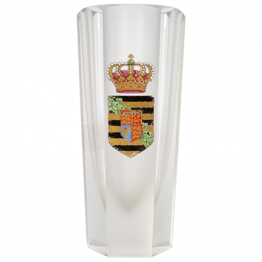 Стеклянный стакан с гербом Карла Эдуарда (герцог Саксен-Кобург-Готский)