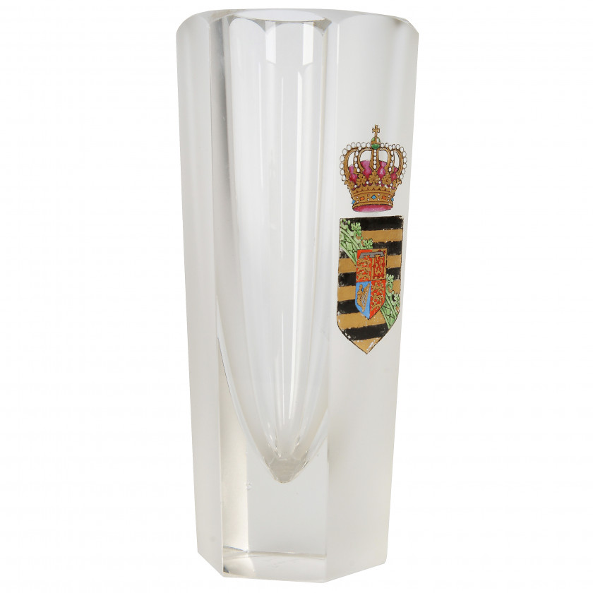 Glass with coat of arms of Duke of Saxe-Coburg and Gotha Charles Edward