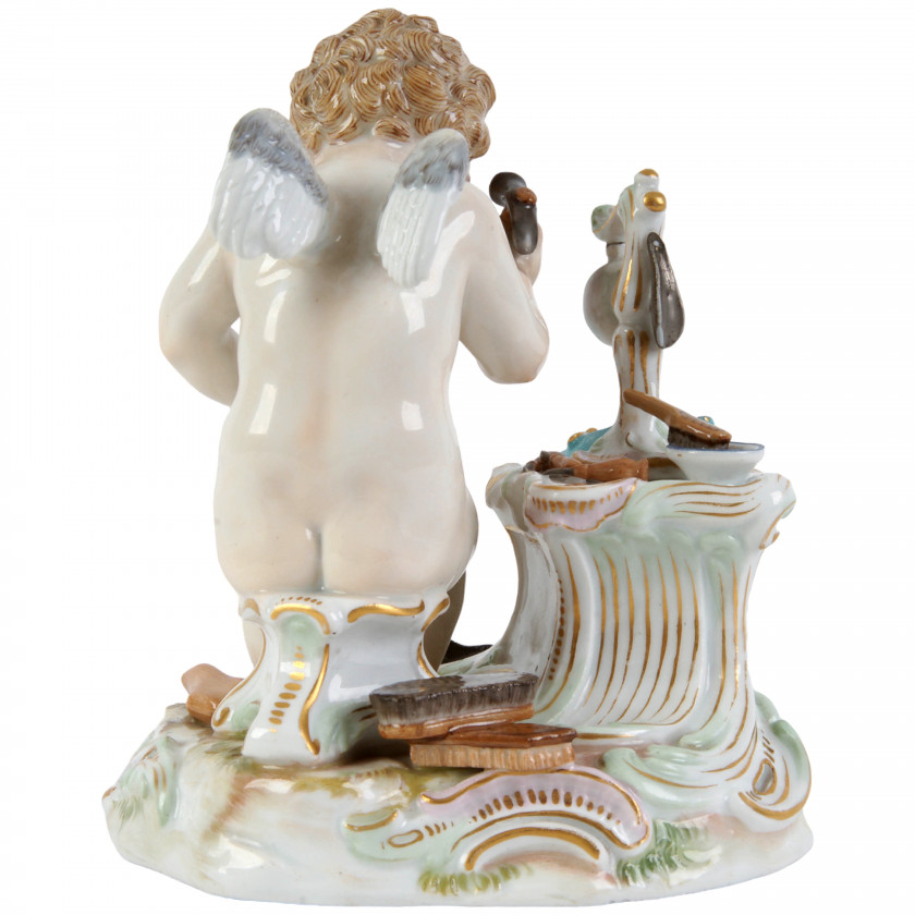 Porcelain figure "Cupid - shoemaker"