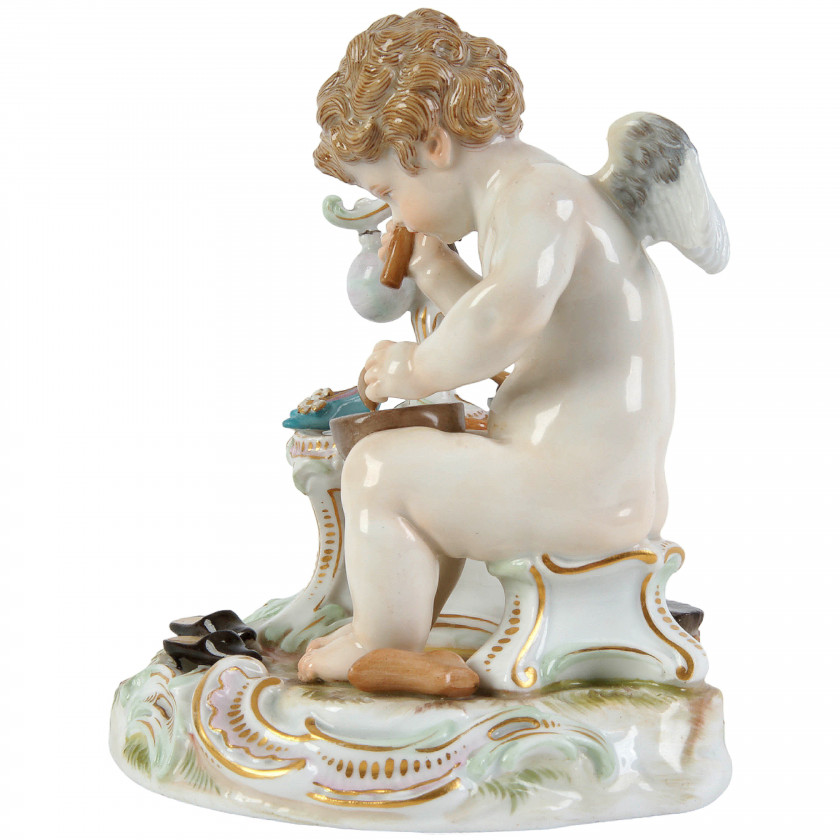 Porcelain figure "Cupid - shoemaker"