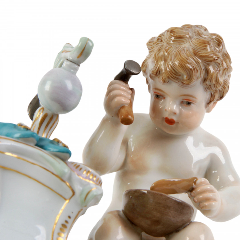 Porcelain figure "Cupid - shoemaker"