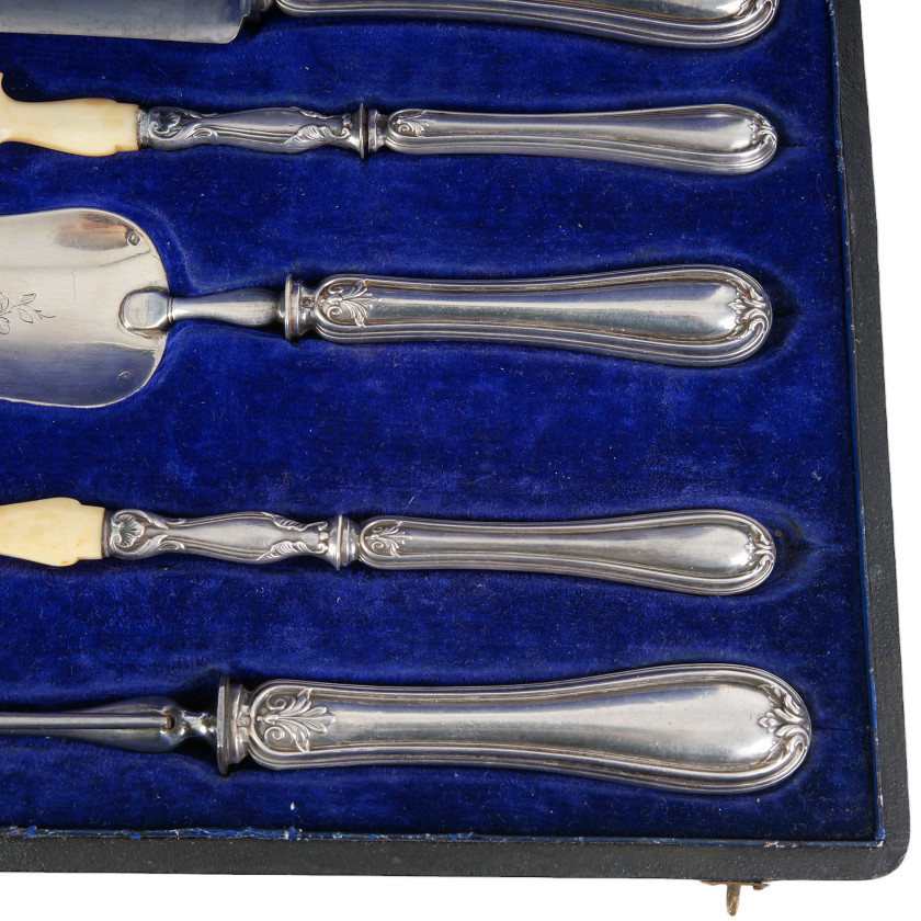 Silver five-piece serving set