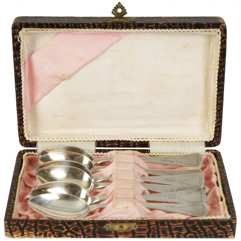 Set of silver tablespoons, 6 pcs.