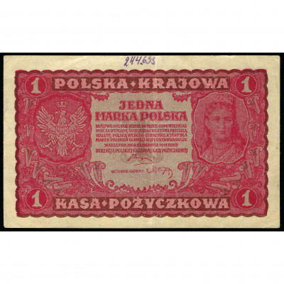1 Mark, Poland, 1919 (VF)