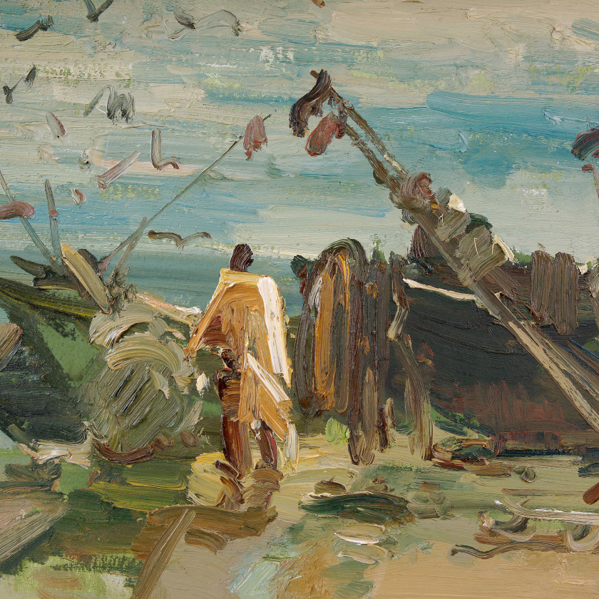 Painting "Fishermen’s wharfs"