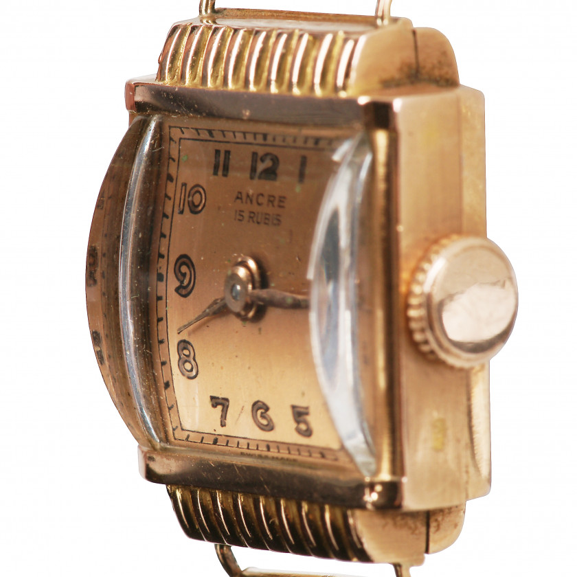 Gold women's wristwatch