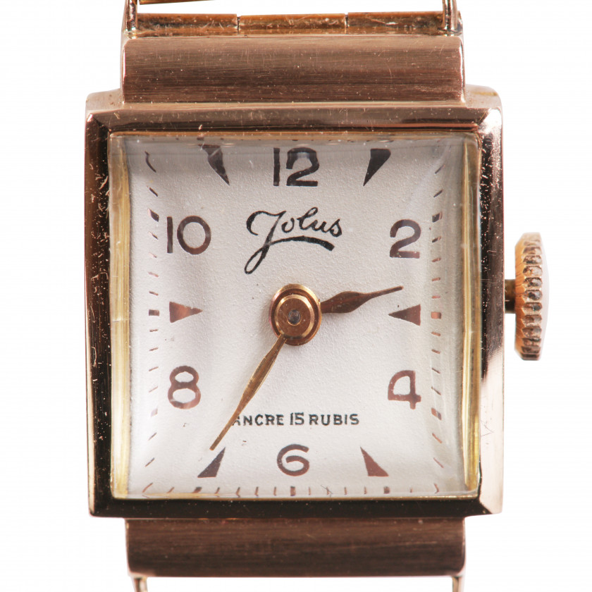 Gold women's wristwatch "Jolus"