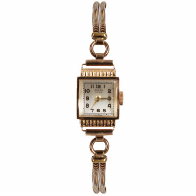 Gold women's wristwatch