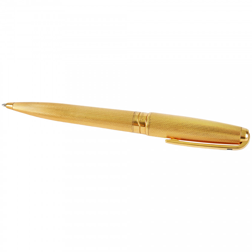 Ручка "S.T. DuPont Paris Olympio De Microns Gold Plated Ballpoint Pen"