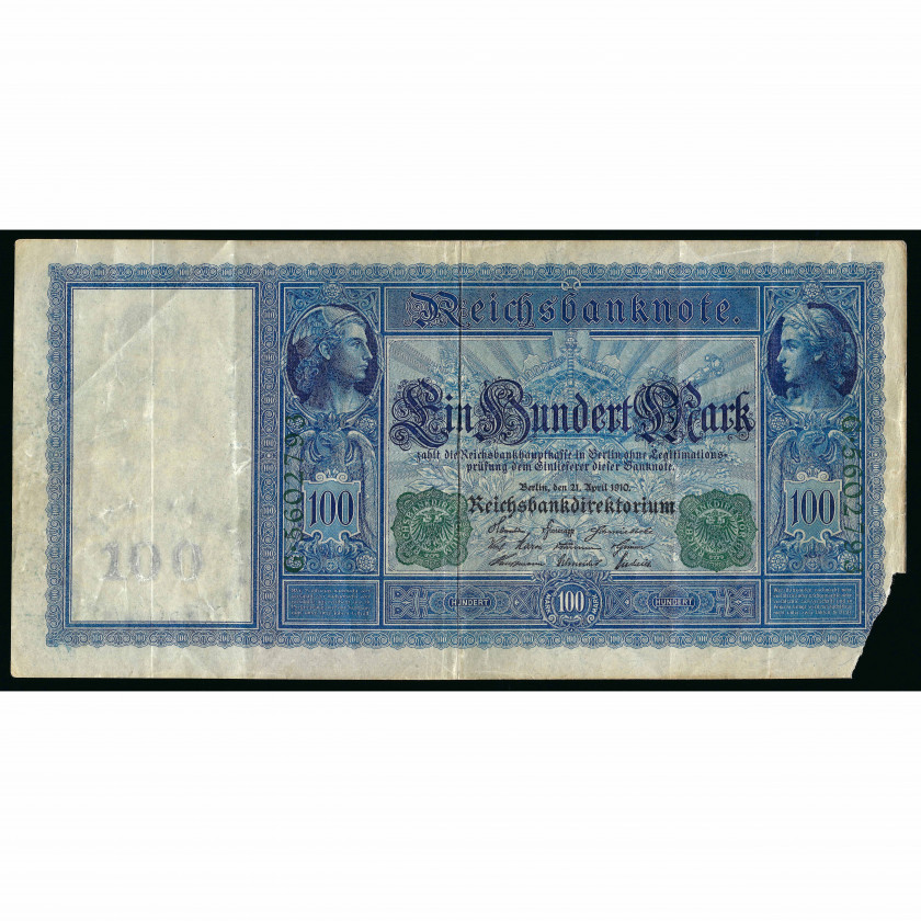 100 Markas, Vācija, 1910 (VG)